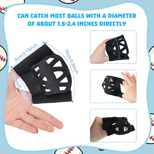 Zhengmy 10 Packs Web Glove Baseball Training Glove Designed to Catch Golf Sized Practice Ball Catcher Training Aids Suitable for Softball Field Drills Hand Eye Coordination Teaching - size: Large