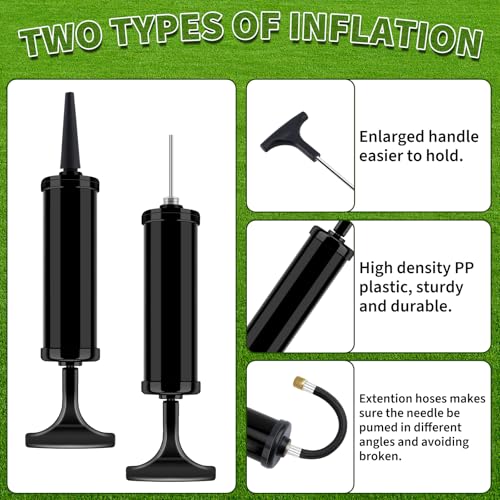 100 Sets Ball Air Pump Bulk for Sports Balls Include Needle Nozzle Extension Hose Hand Inflation Kit for Basketball Soccer Football Volleyball Balloon, Operation Bulk Christmas Child Items Gifts - color: Black