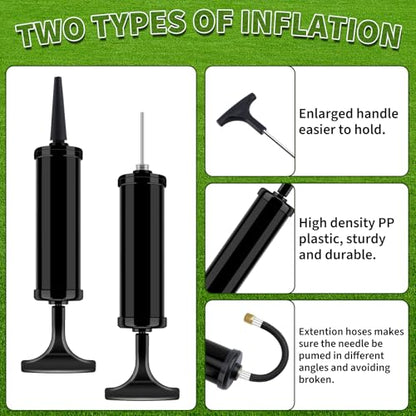 100 Sets Ball Air Pump Bulk for Sports Balls Include Needle Nozzle Extension Hose Hand Inflation Kit for Basketball Soccer Football Volleyball Balloon, Operation Bulk Christmas Child Items Gifts - color: Black