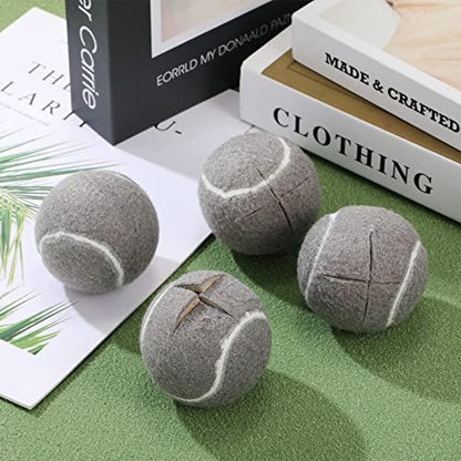 Macarrie 40 Pieces Precut Tennis Balls for Chairs Tennis Ball Chairs Foot Covers for Furniture Leg Classroom Floor Protection Chair Desk Legs Coverings(Gray) - color: Grey