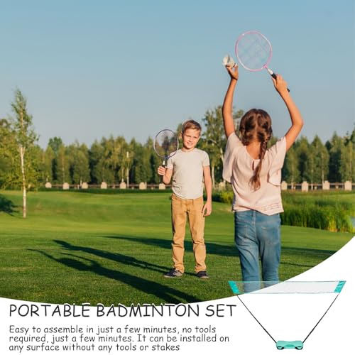 Folding Badminton Net, Foldable Volleyball Tennis Gear, Badminton Net Set, for Backyard Driveway Beach Outdoor Indoor Volleyball Tennis Courts Games Parties Family Vacations