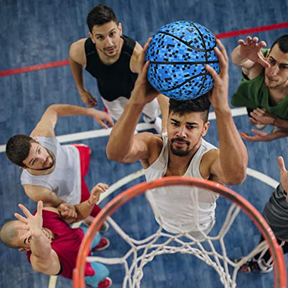 Official Rubber Basketball Outdoor Indoor Mens Basketball Ball Size 3/4/5/6/7 for Kids Youth Teen Boys and Girls Gift Ideas(Without Pump)