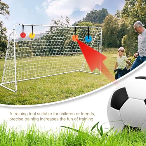 Soccer Targets for Goal, Training Equipment for Football Hockey Lacrosse - Goal Target Discs & Adjustable Straps, Football Shooting Aiming Agility Practice Game