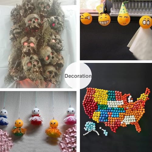 High Bounce & Durable ABS Mat Colored 3 Star Ping Pong Balls 4 Trainning,Party Games,Pet Cats Toys - style: pack of 50 - multicolour
