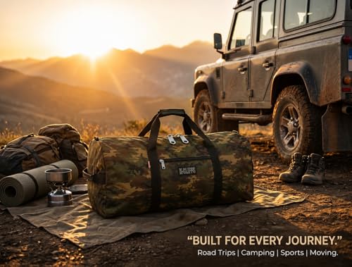 Heavy Duty Cargo Duffel Large Sport Gear Drum Set Equipment Hardware Travel Bag Rooftop Rack Bag - color: Camouflage, size: 36" x 17" x 17"