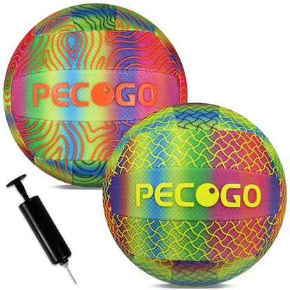 Waterproof Volleyball Size 5 - Perfect for Pool, Indoor & Outdoor Games - Durable, Lightweight, and Easy to Use for Beginners, Teens, and Adults (with Pump) - style: 2 PACK