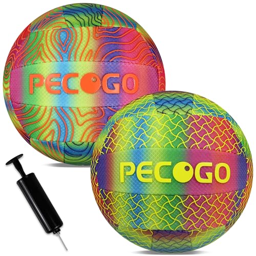 Waterproof Volleyball Size 5 - Perfect for Pool, Indoor & Outdoor Games - Durable, Lightweight, and Easy to Use for Beginners, Teens, and Adults (with Pump) - style: 2 PACK