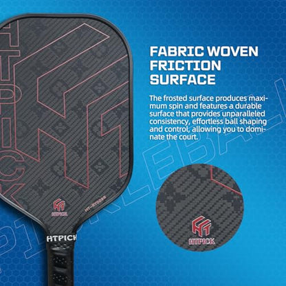 Pickleball Paddles, Professional Carbon Fiber Pickleball Paddle for High Spin & Powerful Shots with Honeycomb Core Pickleball Racket for Indoor Outdoor Play