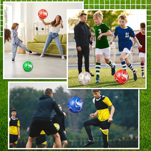 Supervitae 12 Pack Soccer Balls for Teen Adult Bulk Deflated Soccer Balls with Pump Outdoor and Indoor Training Practice Football for Back to School Sports Game Birthday Gift Party - size: Size 3