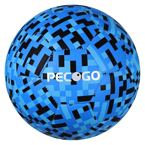 Size 4 Soccer Ball for Kids – Mosaic Pink/Blue Design, Youth Training Ball for Boys & Girls, Indoor/Outdoor Soccer Gift (Pump Not Included) - color: Blue