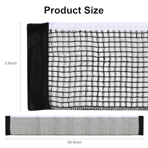 2PCS Ping Pong Net Compatible with Stiga, Durable Table Tennis Net with Chain Tension System, Adjustable for Regulation 60" Tables, Stable for Indoor/Outdoor Matches