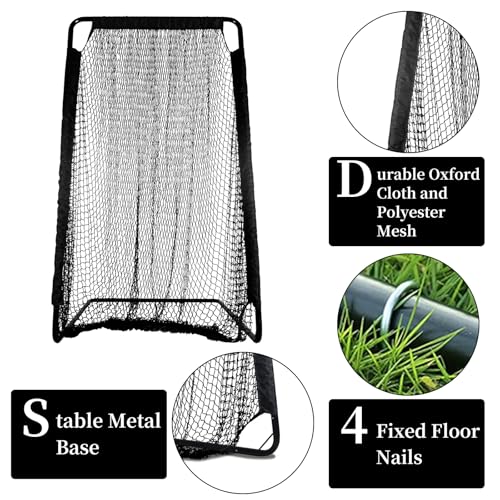 PGL Football Kicking Net – 41×81In Heavy Duty Training Equipment with Steel Frame for Powerful Kicking– Portable Cage for Field Goal - Youth & Adult Team Coaches