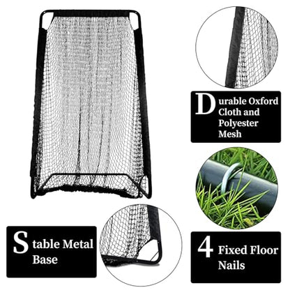 PGL Football Kicking Net – 41×81In Heavy Duty Training Equipment with Steel Frame for Powerful Kicking– Portable Cage for Field Goal - Youth & Adult Team Coaches