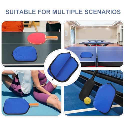 Veemoon Table Tennis Paddle Case Neoprene Racket Cover Protective Bag Blue Storage Sleeve for Sports and Travel