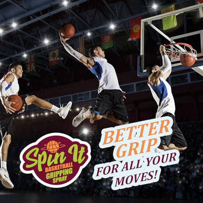 Spin-iT Basketball Grip Spray 4 oz - Ultimate Spray for Shoes & Enhanced Hand Grip
