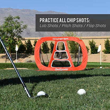 GoSports Chipster Pop-Up Golf Chipping Practice Net - Training Aid for Precision and Distance - Outdoor and Indoor Practice - Golf Gift - style: Chipster