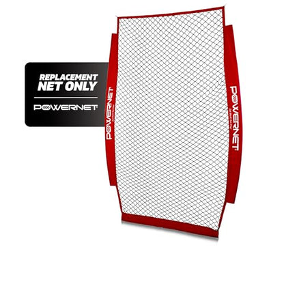 PowerNet Baseball Training Equipment Baseball Net, Portable Softball Batting Practice Pitching Screen, 7-FT I-Screen or A-Frame Pitching Net - color: Red, style: I-Screen NET ONLY