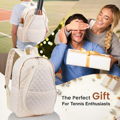 Number-one Tennis Bags, Professional Tennis Backpack Holds 2 Rackets with Two Water Bottle Pockets Lightweight Racket Backpack Suitable for Badminton Pickleball Racquetball for Men Women