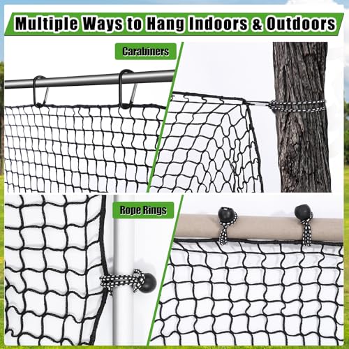 Golf Practice Net, 10Ft/15Ft/20Ft Golf Hitting Nets Heavy Duty Nylon Golf Netting for Garage Backyard - size: 10 x 20 Ft