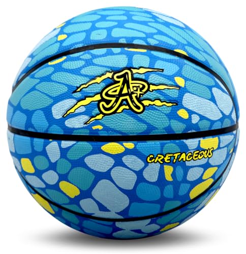 Official A Plus Basketball, Men/Women/Youth/Toddler. Rubber High Bounce Dinasaur Theme. Mini, Size 5, Size 6, & Size 7