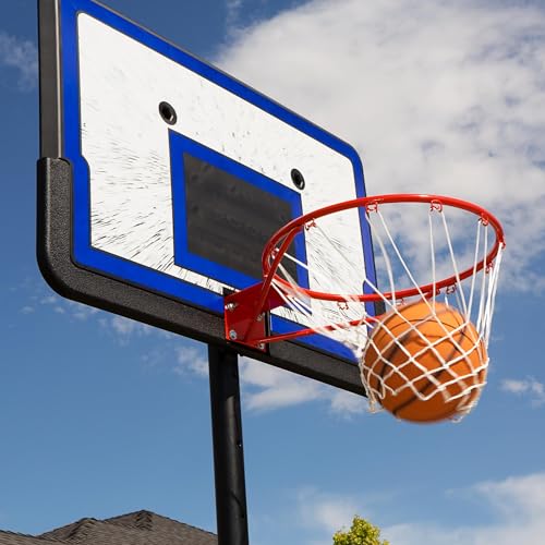 Lifetime 44-Inch Portable Basketball Hoop, Telescoping Adjustable Height 7.5-10 ft, Impact Backboard