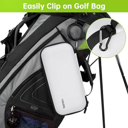 YOREPEK Golf Glove Holder with Removable Glove Shaper, Golf Valentines Gift, Protective Hard Shell Golf Accessories Case Bag with 2 Dividers Fits Balls, Tees, Markers, Cool Gifts for Golfers