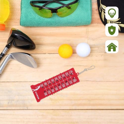 Luxshiny Portable Golf Score Counter Stroke Tracker Abs Outdoor Use Read Golfing Scorer for Accurate Score Tracking and Professional Game Enhancement