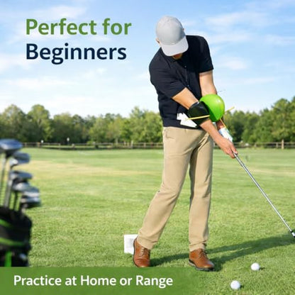 Golf Swing Trainer Ball with Adjustable Strap, Improve Arm Connection, Swing Path & Tempo, Golf Training Aid for Swing Mechanics