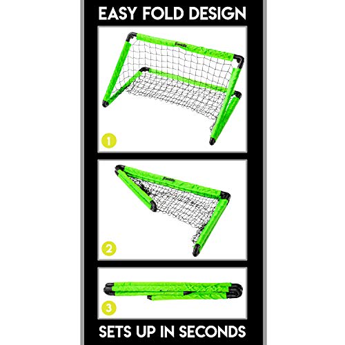 Franklin Sports Mini Soccer Goal with Ball and Pump - color: Green