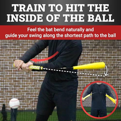 FIELDFORCE Inside-Out Bat, Baseball Training Equipment, Baseball Aids Tool for Swing Correction, Power, Timing, Path, Precision, Strength, Speed, Motion, Control, Drills