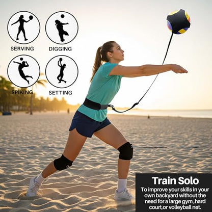 Volleyball Training Equipment Aid,Premium Volleyball Rebounder Trainer Kit,Solo Practice Trainer for Serving Setting Spiking and Arm Swing,Volleyball Gifts for Teen Girls & Boys