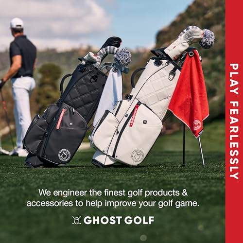 Ghost Golf Magnetic Towel (Greenside) - Premium Ultra-Absorbent Microfiber Golf Towel with Magnet for Golf Carts or Clubs - 18" x 18" Golfing Gear - Waffle Weave Pattern (Snow Camo) - color: Snow Camo