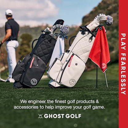 Ghost Golf Magnetic Towel (Greenside) - Premium Ultra-Absorbent Microfiber Golf Towel with Magnet for Golf Carts or Clubs - 18" x 18" Golfing Gear - Waffle Weave Pattern (Snow Camo) - color: Snow Camo