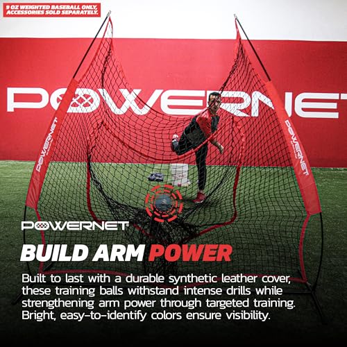 Powernet Weighted Baseball, Outdoor Baseball Training Equipment for Improving Throwing Velocity and Strength for Pitching, Training Balls Sold Individually