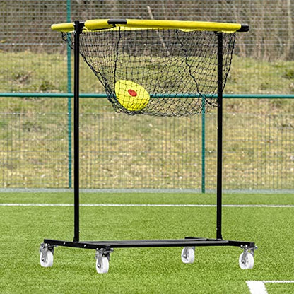 FORZA Football Snap & Pass Trainer Net | 8ft Quarterback Target Net with Adjustable Angles, Durable Steel Frame, and Portable Caster Wheels