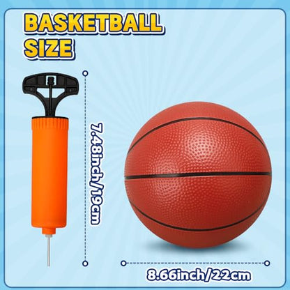 8.6” Water Pool Basketball Set with Pump, Replacement Ball for Basketball Hoop Trampoline, PVC Waterproof Basketballs Floating Toy for Swimming Pool Seaside, Indoor Outdoor Water Games Summer Party - size: 8inch-3PCS