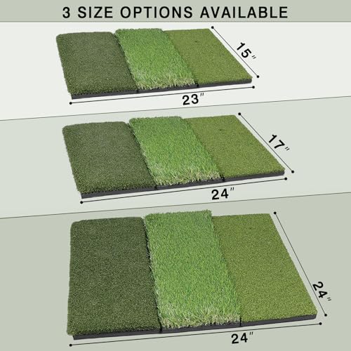 Premium Golf Hitting Mat, 10mm Foam Padding with Rubber Backing Golf Mat, Golf Practice Mat for Indoor and Outdoor Training - style: Tri-Turf Mat