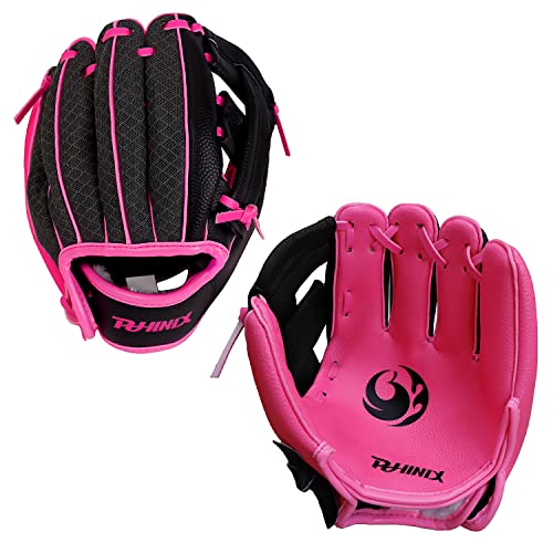 PHINIX Baseball Glove Tee Ball Mitts for Kids Play & Training 8.5"