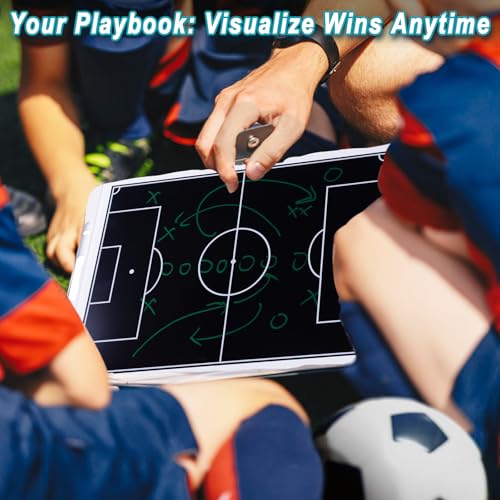 Magnetic Electronic Soccer Coaching Board, 16 inch LCD Soccer Coaching Board,LCD Soccer Strategy Board with Stylus Pen,Soccer Board Tactic Board, Training Equipment,White