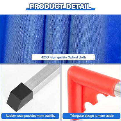 5 Pcs Table Tennis Barrier, 55" x 29.5" Practice Training Baffle with 420D Oxford Cloth, Portable Pickup Surround for Quick Ball Collection, Table Tennis Court Fencing Walls