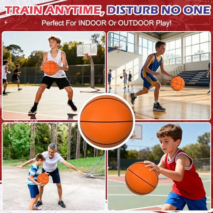 Silent Basketball Size 3/5 (22"/27.5") Ultra-Quiet No-Noise Indoor Training Ball, Soft Bounce Design, Not Vacuum Shipped, Premium Soft Foam Silent Basketball with Individual Gift Packaging - size: Size 5