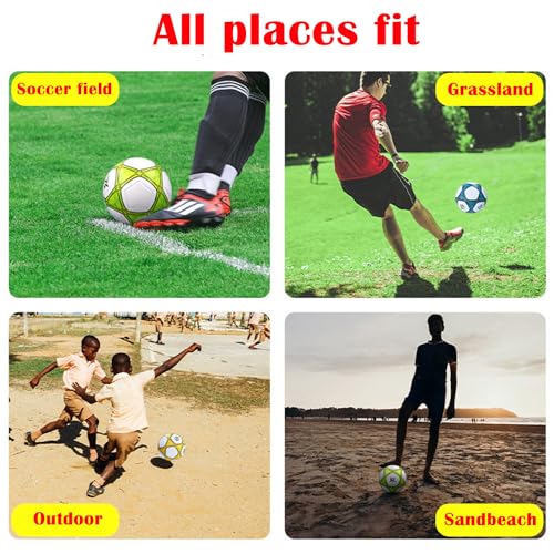 Soccer Ball Size 3,4,5 Soft PU for Practice Training Gift Boys Girls Kid Come with Pump and Needle - color: Green, style: Size 3