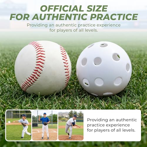 Hot Glove Durable Plastic Practice Baseballs - style: 12 Pack