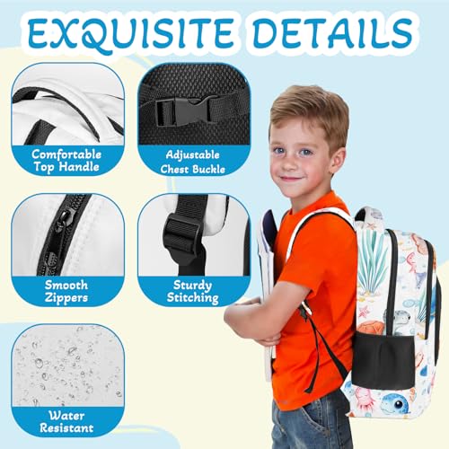 Turtle Backpack for Kids,School Bookbag Large Capacity Adjustable Bookbag Durable Lighting Multi Pockets School Bag Daypack Travel (Turtle) - color: Turtle