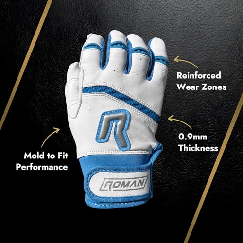 Short Cuff Baseball Gloves - color: Caribbean Blue, size: X-Large