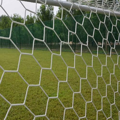 Full Size Soccer Goal Net Replacement 24x8FT / 18.5x6.5FT Soccer Goal Net [4mm Nylon, 4.7" Hexagonal] Goal Post Netting Hexagon Full Size Training Nets White