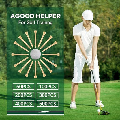 50-1000 PCS Personalized Golf Tees, Custom Golf Tees Printed with Your Name or Text, Logo, Wooden Golf Tees 3 1/4'' 2-3/4'' 2-1/8''Inch Size,Golf Accessories for Men & Women