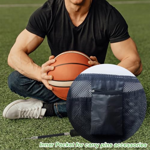 Single Ball Bag,Ball Storage Bag,Mesh Carry Bag with Zipper Pocket,Drawstring Sling Back Bag for Carrying Basketball Volleyball Soccer Football