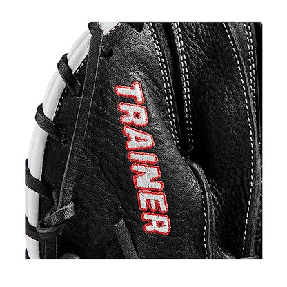Wilson Trainer Baseball Gloves - Black/Red - style: Infield - Pancake