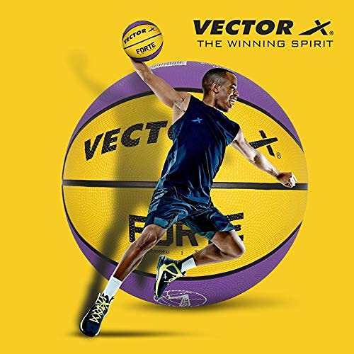 Vector X Forte Basketball, Size 3, Yellow/Purple